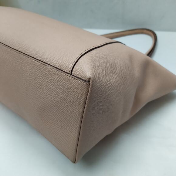 Coach Ava Pink Crossgrain Leather Double Handles Zipper Closure Tote Bag - Picture 8 of 16